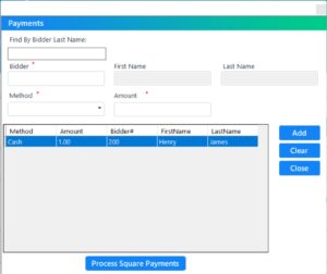 Bidstation Square Payments Window